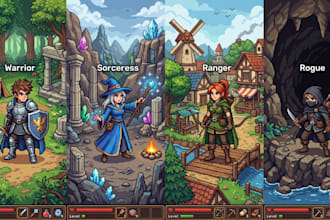 make a pixel art character of all kinds