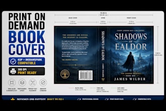 design a createspace and KDP compatible book cover for print on demand
