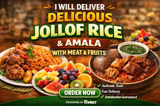 cook vegetables and cook jollof rice with turkey and beans