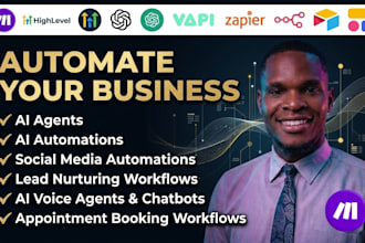 build business automation with make com, fix make com, ghl, vapi ai, clawdbot