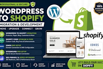 migrate wordpress to shopify, shopify code upgrade shopify ionos siteground dns