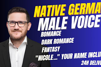 record a romantic male voice message with your name included
