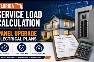 license architect florida service load calculation panel upgrade electrical plan