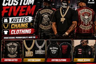 create custom fivem kuttes,fivem chains,and fivem clothing