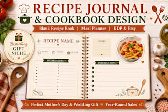 design recipe and food journal for KDP