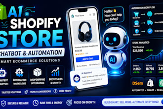 build an ai powered shopify store with chatbot integration and automation