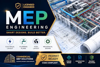 be electrical engineer, mep, plumbing, hvac and mechanical layout plans in USA