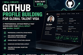 create github profile building for global talent visa