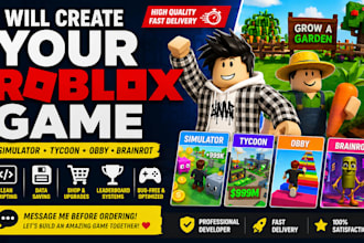 do roblox full game creation, steal a brainrot, grow a garden or simulator game