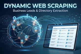 scrape dynamic websites, directory listings, and business data using python