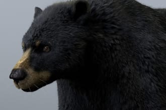 do 3d animal model 3d fur hair grooming xgen 3d printing maya blender model