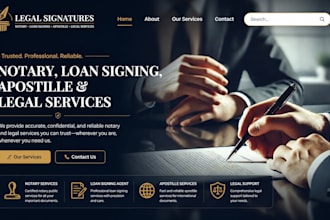 design wix notary website notary public website signing agent website