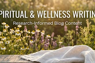 create content on spiritual growth and holistic wellness