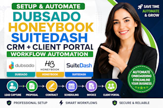 setup dubsado honeybook suitedash CRM client portal workflow automation