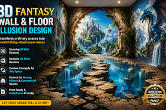design fantasy wall and floor illusion interior design for home businesses
