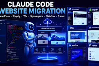 convert or migrate claude code website to wordpress wix shopify framer webflow