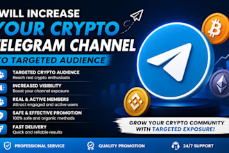 increase your crypto telegram channel to targeted audience