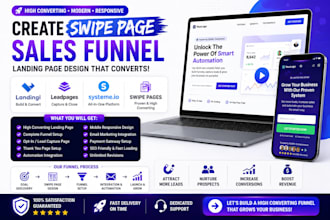 create swipe page landingi leadpages systeme io sales funnel landing page design