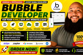 bubble website app bubble io bubble developer for mvp, saas with ai integration