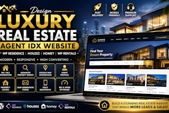 design luxury real estate agent idx website wp residence houzez homey wp rentals