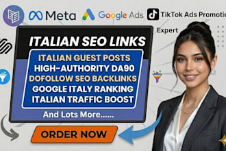 do italian guest podsts da90 dofollow SEO links for google italy website ranking