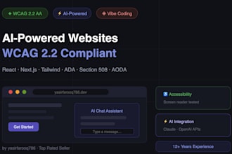 build an ai powered accessible website using vibe coding