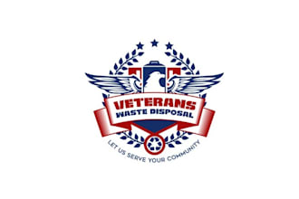 design top quality veterans waste disposal logo