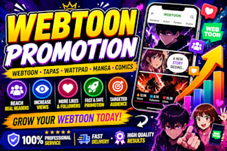 webcomic  webtoon tapas  manga comic promotion