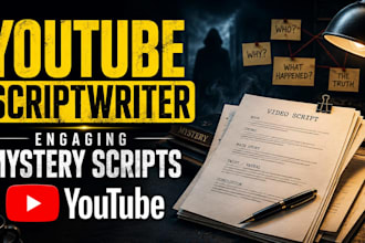 write engaging youtube scripts for your history or mystery channel