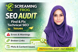 website SEO audit report and technical error fixes with screaming frog crawl