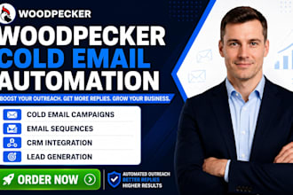 woodpecker cold email automation b2b outreach email sequence lead generation crm