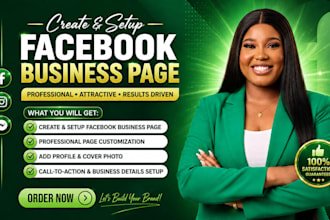 create and setup facebook business page
