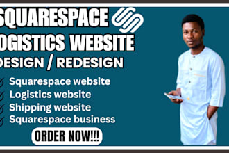 design a modern squarespace logistics and transport website