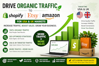 promote organic USA,UK, website traffic to increase sales