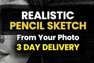 turn your photo into realistic pencil sketch portrait arts