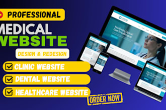 design medical website, dental, homecare, clinic and health tech blog website