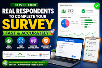 find real respondents to complete your survey fast and accurately