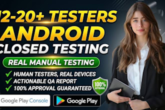 do android app testing with 12 testers for google play closed testing