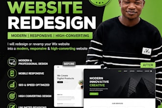 redesign your wix website into a modern high converting site