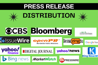 publish and distribute an SEO press release with high authority pr backlinks