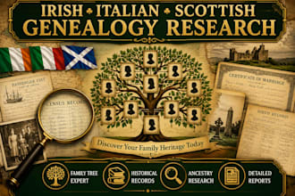 discover irish italian scottish ancestry genealogy research family tree
