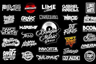 do dj luxury music, artist studio record label, band logo
