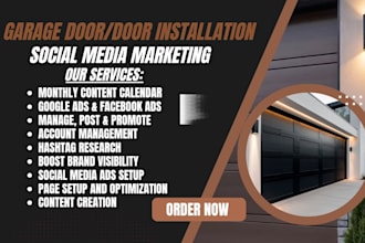 be your garage door and door installation social media marketing manager