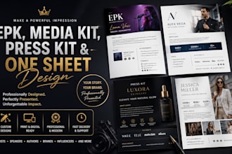 design epk, media kit, press kit, one sheet