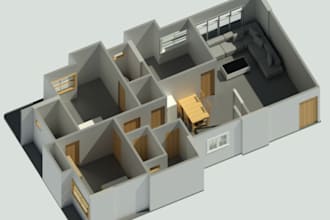 prepared 3d bim and render modeling as well as end to end coordination