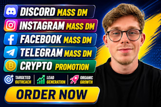 discord mass dm instagram mass dm facebook mass dm telegram mass dm crypto promo