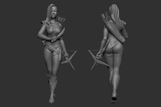 sculpt detailed 3d characters from your 2d concept art,3d character collection