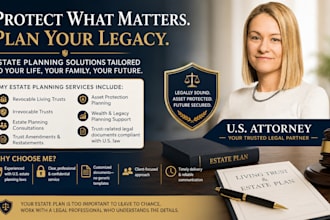 be your USA attorney for estate planning, irrevocable, revocable trust