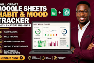 create a google sheets habit and mood tracker with chatgpt insights