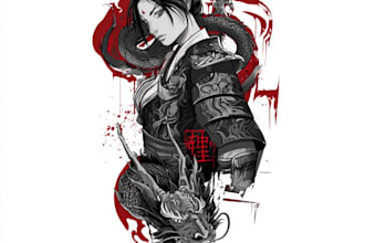 design a professional japanese tattoo design